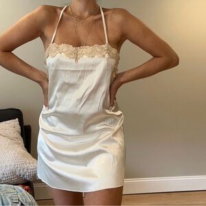 Vintage Ivory Bridal Slip Dress Size Medium